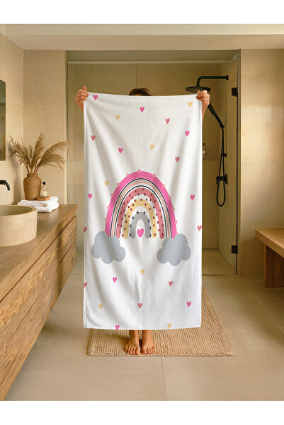Talia Home Πολύχρωμο μοτίβο ουράνιου τόξου Παιδική πετσέτα παραλίας - θάλασσα...