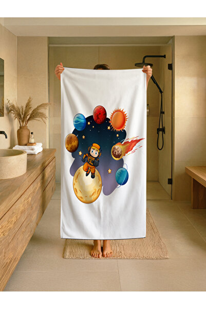 Talia Home Παιδική πετσέτα παραλίας - θάλασσας - πισίνας με σχέδια αστροναύτη...