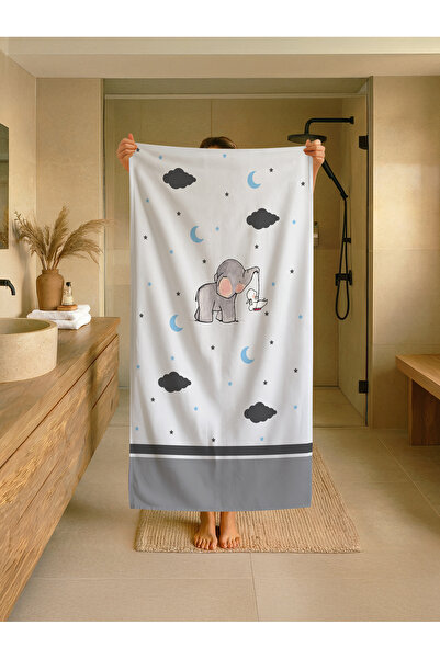 Talia Home Λευκή χαριτωμένη παιδική πετσέτα παραλίας - θάλασσας - πισίνας με ...