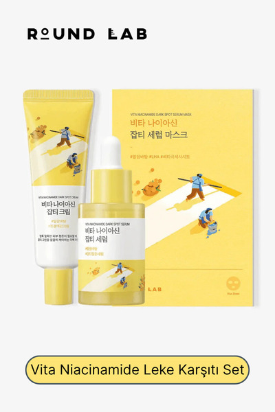 Round Lab Vita Niacinamide Leke Karşıtı Set - Serum, Krem & Maske (SELENJI)