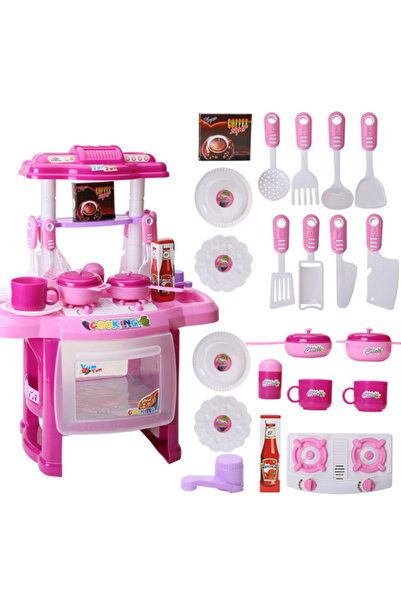 Choice طاولة طعام وردية لألعاب مطبخ الطعام التظاهري للأطفال من سن 3 إلى 8 سنو...