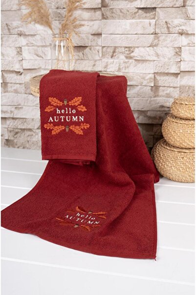 Baveno Cotton Double 40x66 Cm Embroidered Patterned Hand & Face Towel/Towel Set Baveno