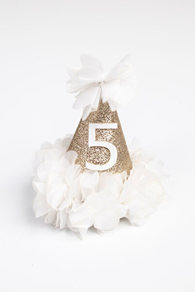 Le Mabelle White 5 Years Funnel Birthday Clip Buckle