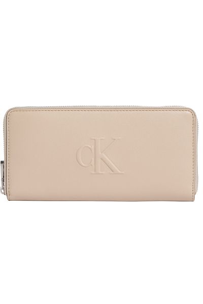 Calvin Klein Women Crockery Sculpted Zip Around Wallet