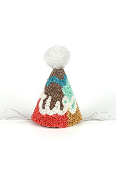 Le Mabelle Multicolored Safari Punch Embroidered Two Funnel Birthday Headband