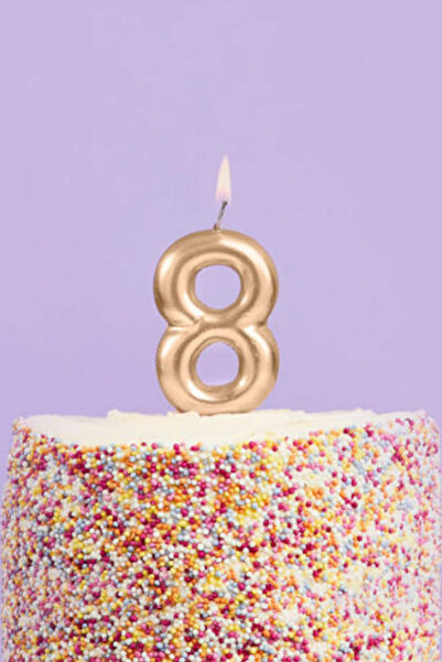 Le Mabelle Gold Number 8 Candle