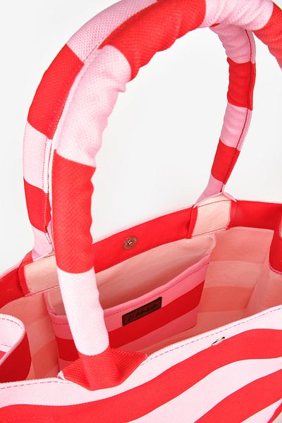Le Mabelle Pink Striped Children's Beach Bag