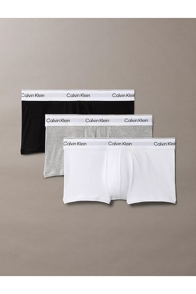 Calvin Klein Чоловічі боксери з еластичною стрічкою та логотипом бренду, підходять для щоденного використання, чорно-біло-сірі LV00NB43