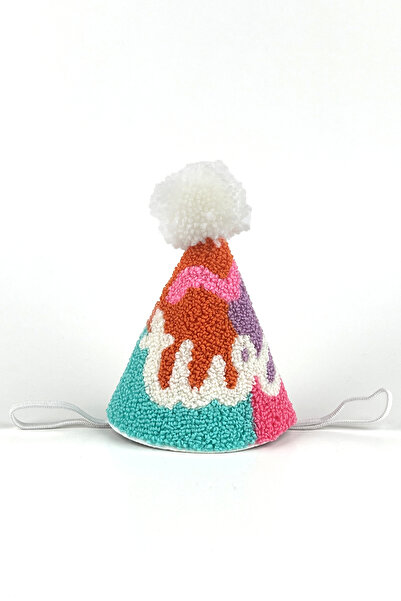 Le Mabelle متعدد الألوان كرنفال لكمة مطرزة اثنين من قمع عقال عيد ميلاد