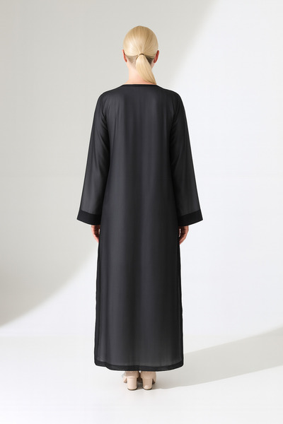 Mankens Fashion Plus Size Black CHiffon Cardigan - Long and Comfortable