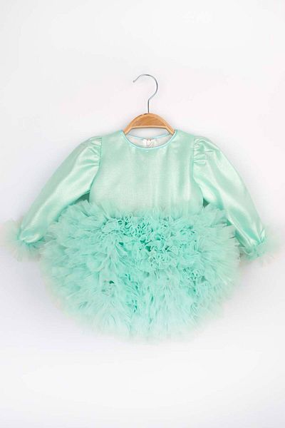 Le Mabelle Mint Long Sleeve Tutu Baby Girl Princess Dress - Asel
