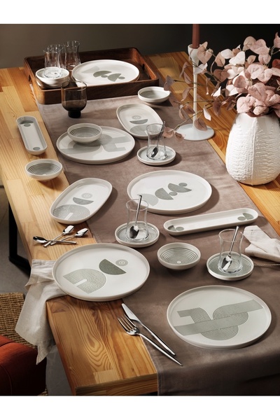 OLİKA VERONA 32 PARÇA PORSELEN KAHVALTI VE İKRAM SETİ