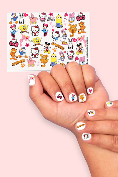 Le Mabelle Çok Renkli Hello Kity Kız Çocuk Tırnak Sticker