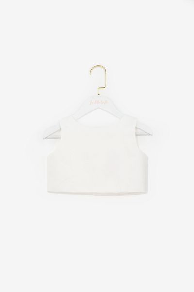 Le Mabelle Ecru Satin Girl's Crop