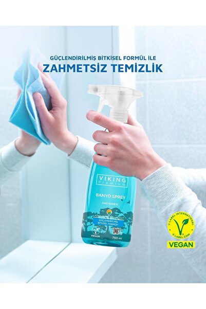 Viking Premium 2'li (çok Amaçlı Yüzey Temizleyici , Banyo Dağ Nanesi) Paket 750 Ml X 2 Adet