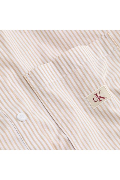 Calvin Klein Woven Label Cropped Shirt