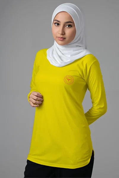 Pratik Medikal Yellow 112 Emergency Health Hijab Long Size T-Shirt