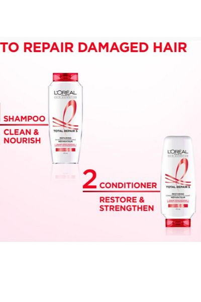 L'oreal Elseve Shampoo Total Repair 5, 400 ml x2 PCS