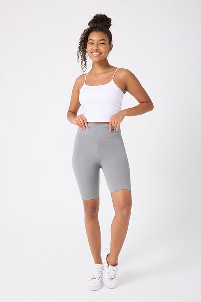 Myluvi Women's High Waist Gathering Effect Scuba Diver Sports Biker Shorts