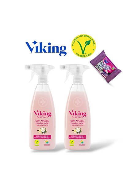 Viking Yasemin & Vanilya Premium Çok Amaçlı Temizleyici Sprey X2 + Magic Sünger