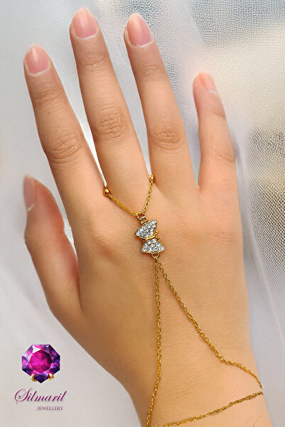 Silmaril Store شاحمران من الفولاذ المقاوم للصدأ مع شكل فراشة ذهبية اللون - ستانلس ستيل - مقاوم للتلطيخ ومقاوم للماء