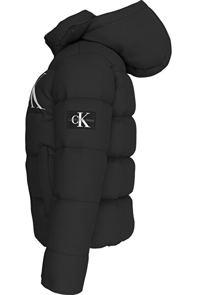 Calvin Klein Erkek Logolu Çıkarılabilir Kapüşonlu Şişme Mont - Pratik Ve Şık Tasarım