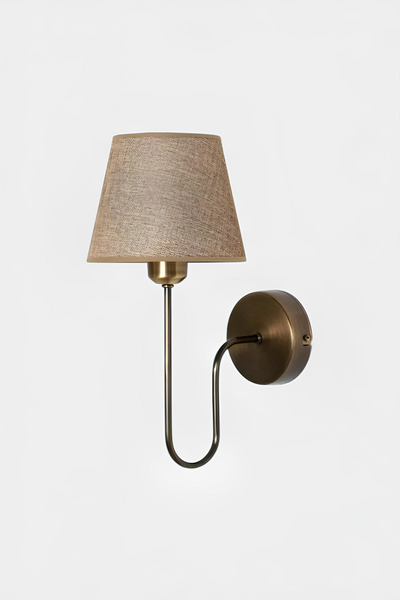 Favori Aydınlatma Vintage Style Fabric Hat Wall Sconce - Antique Metal Body