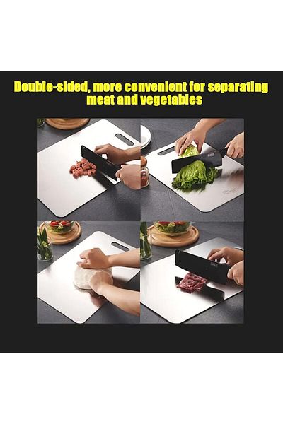 LIVVY Stainless Steel Cutting Board – Titanium Chopping Board for Kitchen