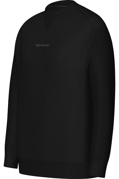 Calvin Klein Men's Black Pullover Sweater - Transitional Cotton, Stylish Design J30J 325671