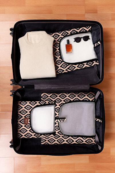 MorBebe BOHE 3'lü Bavul İçi Düzenleyici Seyahat Çantası Organizer