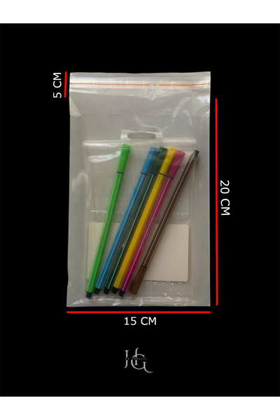HG AMBALAJ 100 Adet 15X25 Cm Bantlı Yapışkanlı Şeffaf OPP Jelatin Poşet ( 15X20+5)