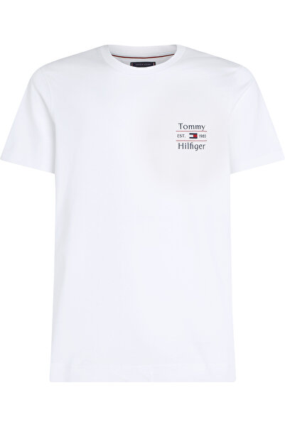 Tommy Hilfiger Erkek Beyaz T-Shirt MW0MW38622 YBR
