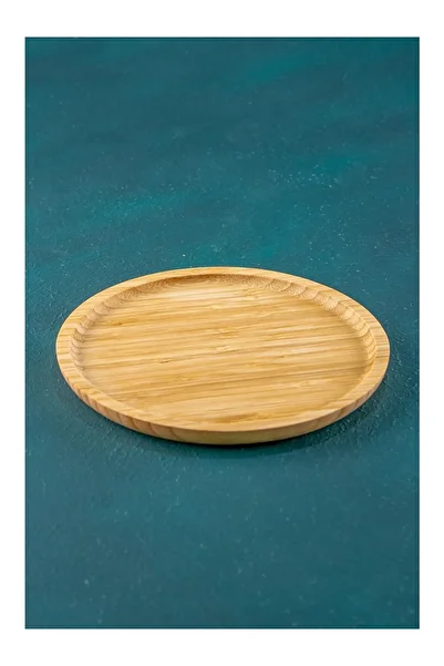 Eveda Round Serving and Presentation Plate 6 Pieces Pine