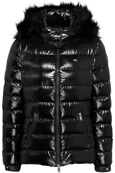 Tommy Hilfiger Kurtka puchowa z kapturem Tommy Jeans dla kobiet w odcieniach szarości - stylowy i trwały design