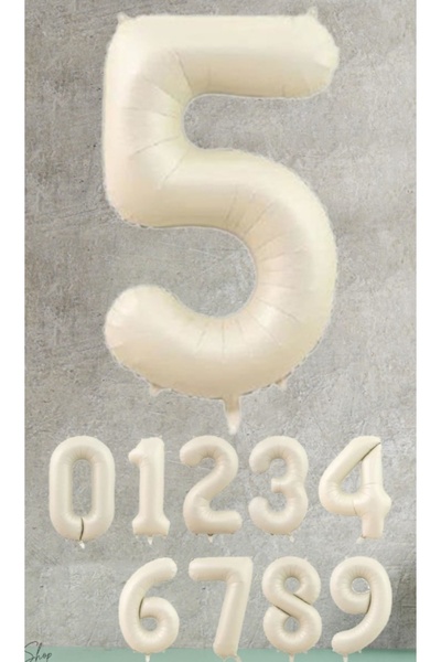 Deniz Party Store رمل بحري كريمي 5 سنوات 34 بوصة بالون فويل (76-80 سم)