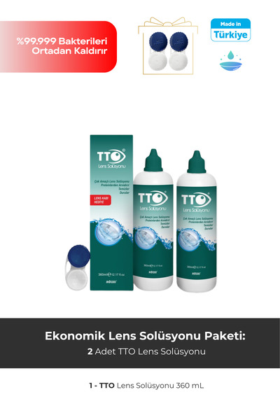 TTO Lens Solüsyonu 360 ml 2 Adet son kullanma 09 2026
