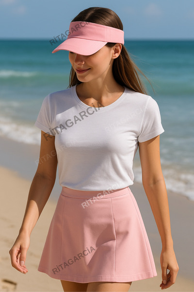 Ritagarcia Унісекс капелюх з захистом від ультрафіолету та козирком для тенісу, рожевий