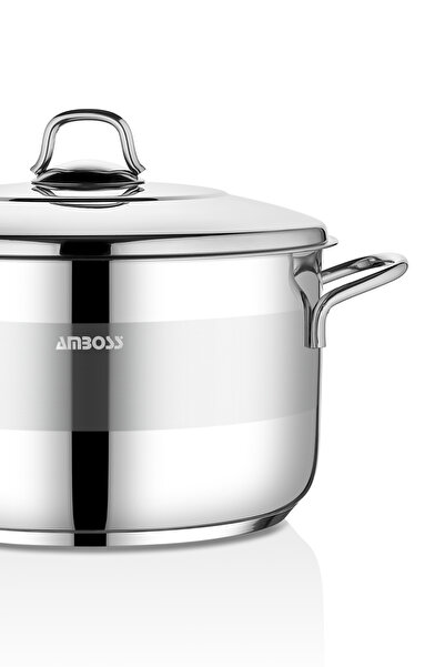 Amboss Saphire Stainless Steel 14 cm Deep Pot with Steel Lid