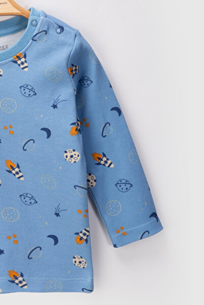 Minibess Set de pijamale pentru bebeluși, 100% bumbac, 2 piese, imprimate, 3 - 24 luni