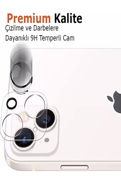 HyperAge Iphone 13 Uyumlu Şeffaf Kılıf + Ekran Koruyucu + Kamera Koruyucu 360° Tam Koruma 3in1 Set Şeffaf