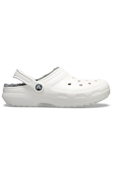 Crocs 203591 Klasszikus bélelt klumpa fehér szürke