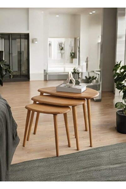 Home Fawdecor Stil Trend Iskandinav Stil Doğal Ahşap Zigon Sehpa Seti