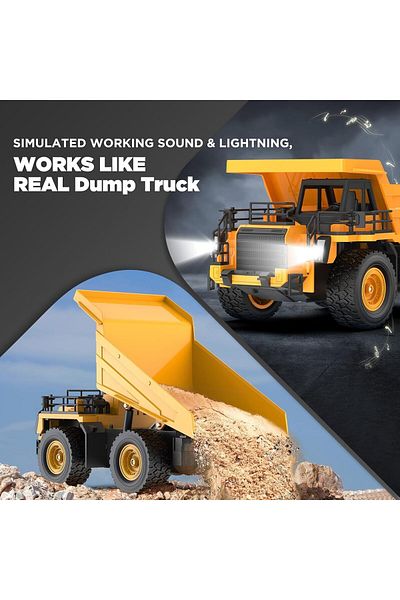 Generic Remote Control car Dump Truck - 1:18 Scale Construction Toy Full Function 2.4GHz