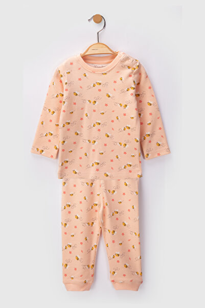 Minibess 100% Cotton 2-Piece Printed Baby Pajama Set 3 - 24 Months