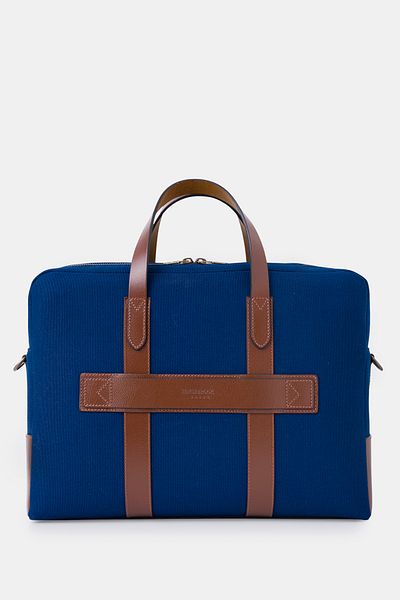 HELMBROOK Benedict Genuine Leather Men's 15.6" Two-Compartment Laptop Bag