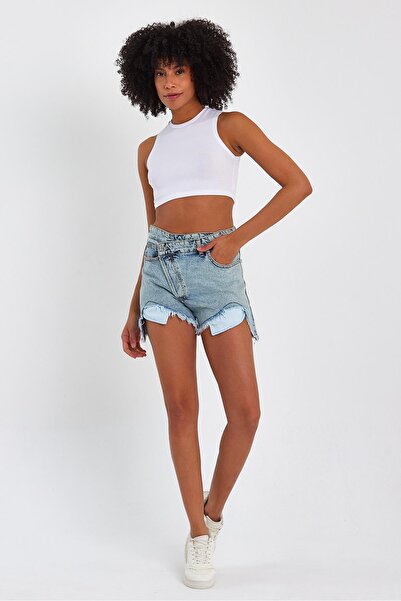 ALEXANDERGARDI ÖZEL KOLEKSİYON YIRTIK DETAYLI ŞORT (46300AM)