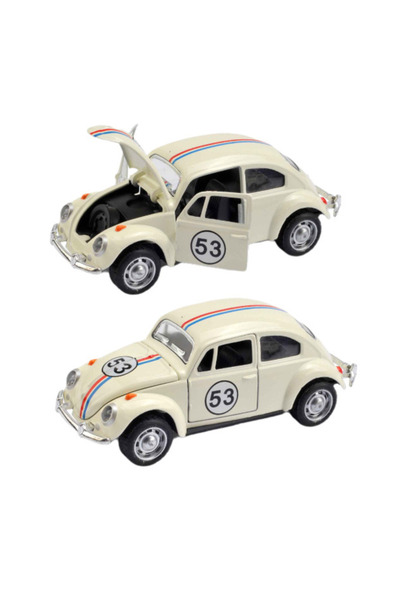 HAIZOL نموذج سيارة بيتل فينتيج دييكاست من سبيكة معدنية، بمقياس 1:36، سحب يدوي للخلف