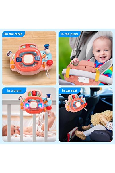 Smart Vibe RacerKid™ Multifunction Steering Wheel with Lights and Sounds Driving Simulator, 11 Functions