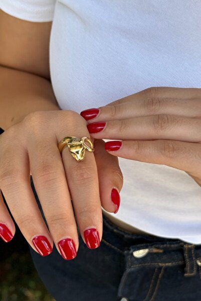 Utku Kuyumculuk 14 Ayar Puma Siyah Mineli Altın Yüzük