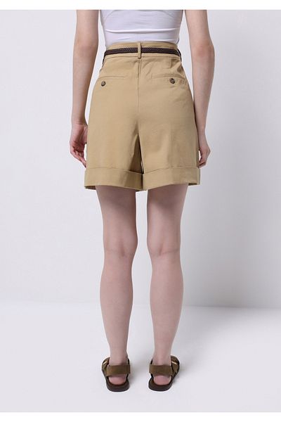 Colin's Regular Fit High Waist Plain Women's Brown Shorts